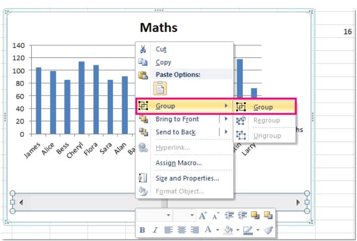Group thanh cuộn với biểu đồ